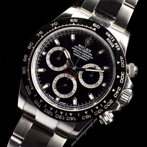 rolex daytona black dial vintage|rolex daytona price euro.